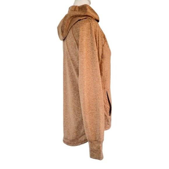 Womens medium "Recreation" burnt orange athletic stretchy high low zip-up hoodie - Picture 5 of 9